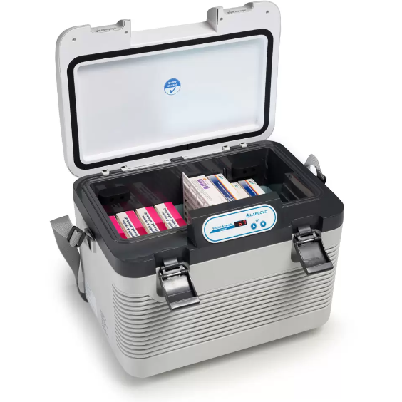 19 litre portable vaccine carrier, 12V & mains powered, digial display. - Labcold