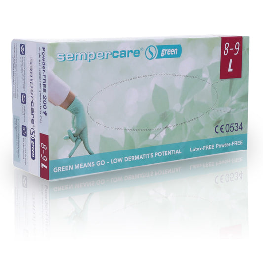 Nitrile Gloves Sempercare Green- Large x 200