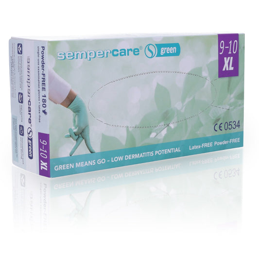 Nitrile Gloves Sempercare Green- Extra Large x 180