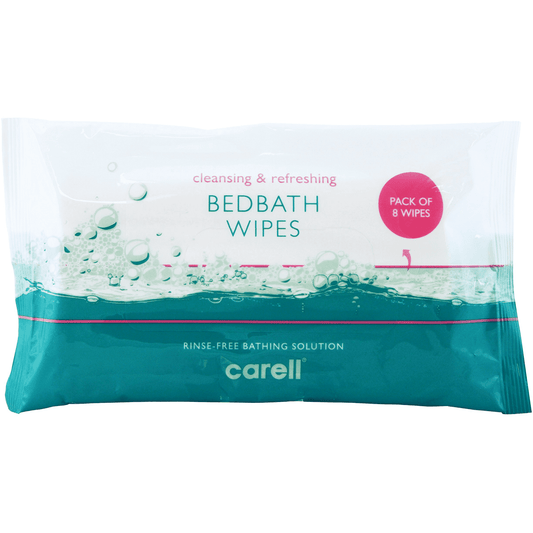 Carell Bed Bath Wipes  - Pack of 8