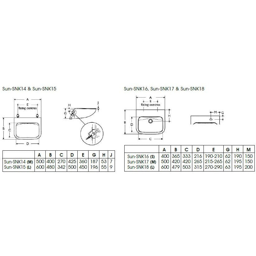 Washbasin (Bottom Draining) - Medium - Sunflower