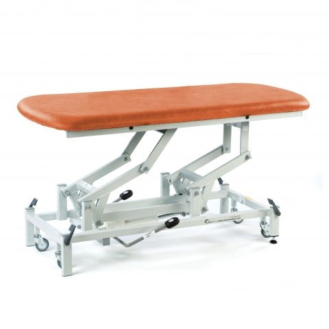 Therapy Hygiene Table, Hydraulic, Retractable Wheels - 130 x 65cm -