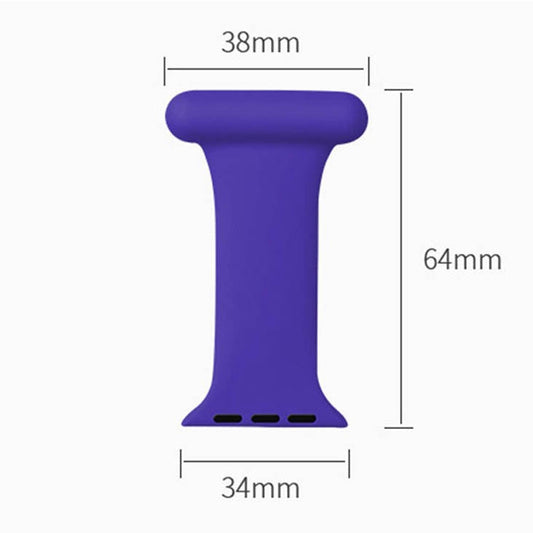 Silicone Fob Watch Strap For Apple Watch (Band Width 38/40mm) -