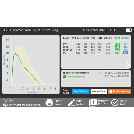 MIR Intermedical Spirolab Spirometer with Reusable Turbine