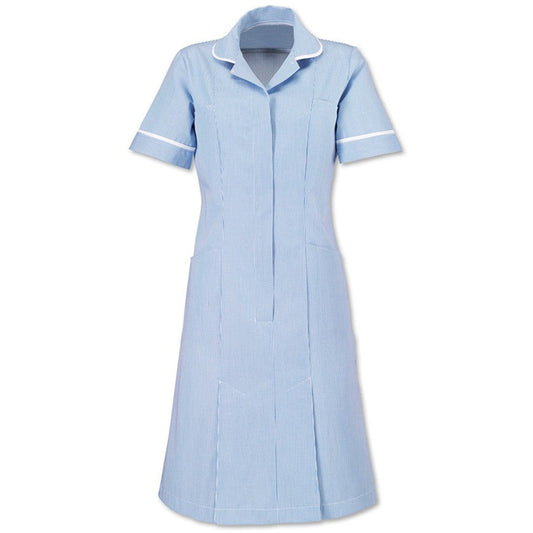 Women's Stripe Nursing Dress with Rounded Collar -