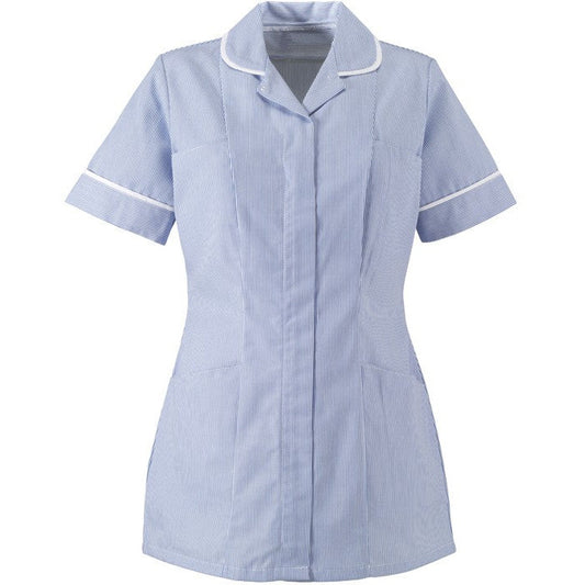 Women's Stripe Tunic Top with Rounded Collar -