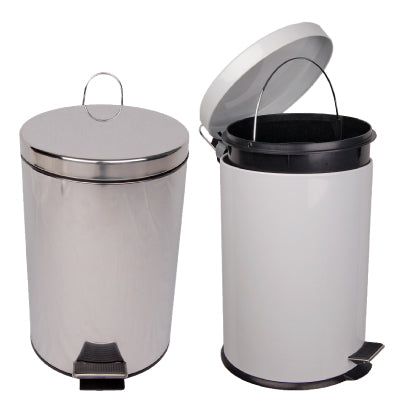 White 20 Litre Pedal Bin - White - Robert Scott