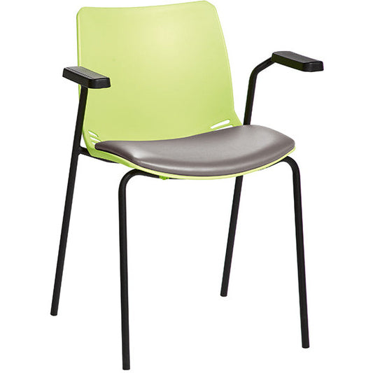 Sunflower Neptune Visitor Seat (Moulded) - With Arms - Vinyl Seat Pad -