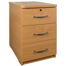 Sunflower Bedside Cabinet with 3 Drawers with Lock - Beech -