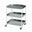 Sunflower Dressing Trolley 66cm Wide 3 x Stainless Steel Trays