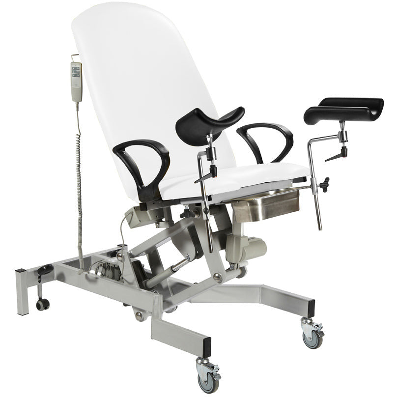 Sunflower Fusion Gynae 2 Couch with Leg Stirrups - 2 Section Electric -