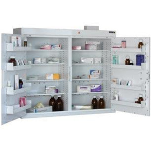 Sunflower Medicine Cabinet, 8 Shelves/8 Door Trays, two doors