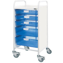 Sunflower Vista 55 Trolley - 3 Single, 2 Double Trays - Blue -