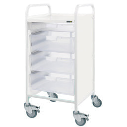 Sunflower Vista 55 Trolley - 1 Single, 3 Double Trays - Clear -