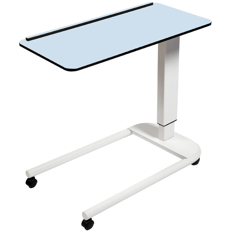 Sunflower Overbed Table with Parallel Base, Flat Top & Raised Lip -