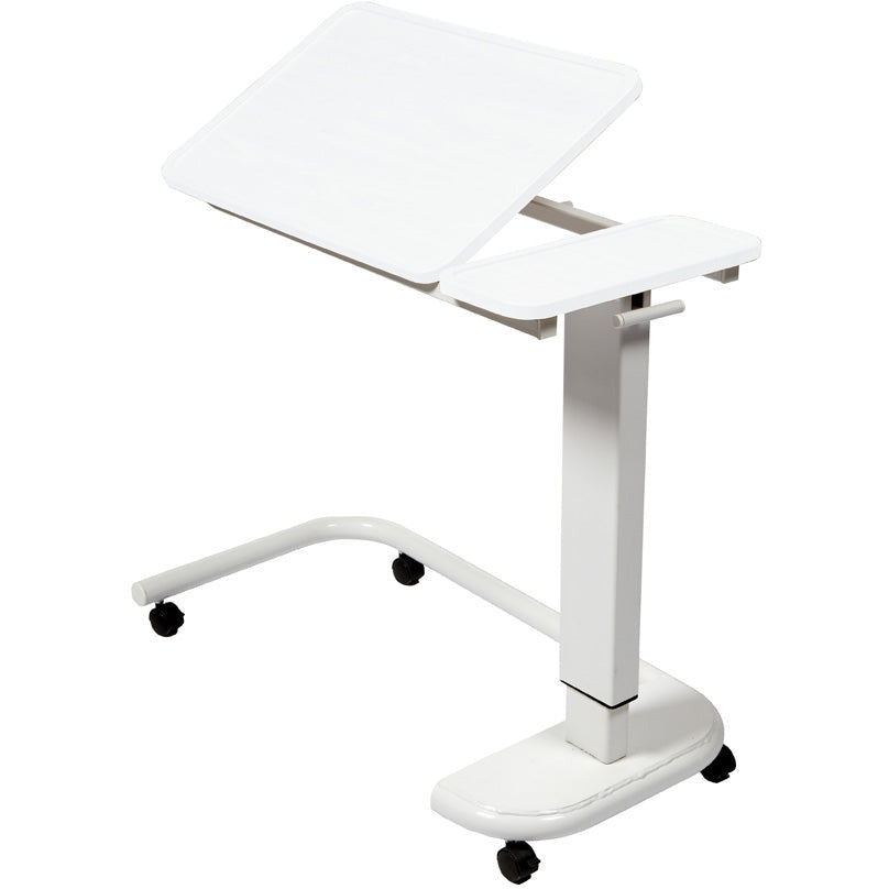 Sunflower Overbed Table with C-Shaped Base and Recessed High-Impact PVC Top -