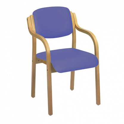 Sunflower Aurora Deluxe Visitor Chair With Arms - Anti-Bacterial Vinyl Upholstery