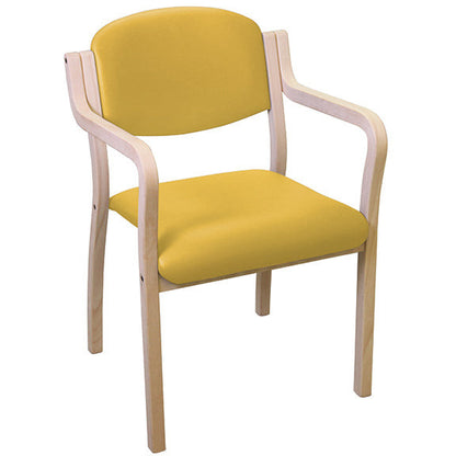 Sunflower Aurora Stacking Visitor Seat, Easy Access Arms, Anti-bacterial Vinyl
