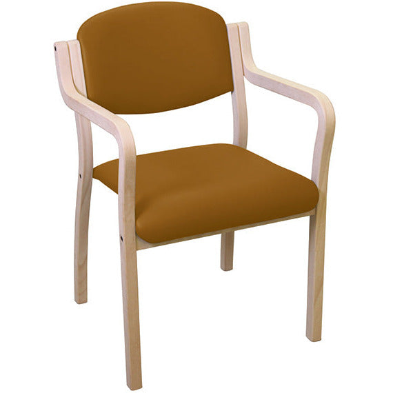 Sunflower Aurora Stacking Visitor Seat, Easy Access Arms, Anti-bacterial Vinyl -