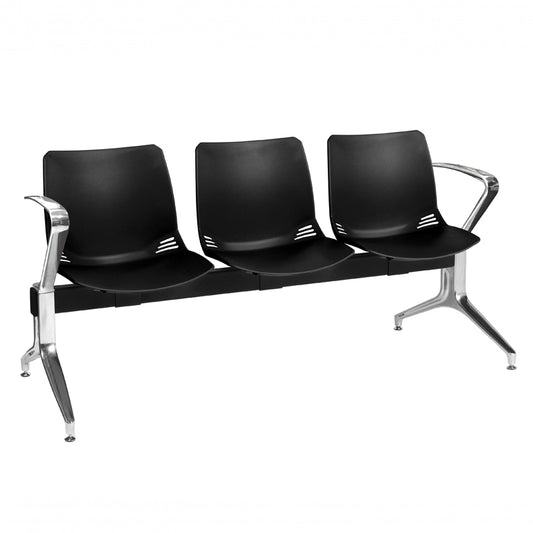 Sunflower Neptune Visitor 3 Seat Module (Moulded) - 2 Chrome Arms -