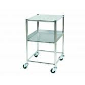 S.Steel Surgical Trolley 46x52x86cm 1 x tray 1 x shelf