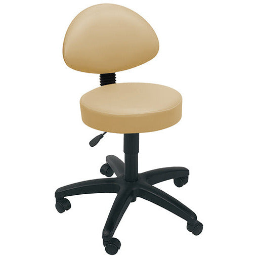 Sunflower Gas-Lift Stool with Back Rest and Castors -