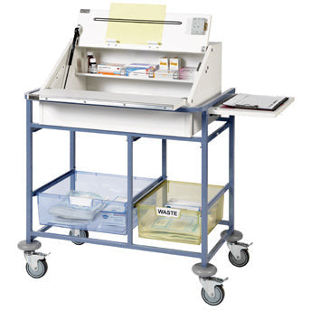 Sunflower Medium Ward Drug & Dispensing Trolley with Dividers & Trays -