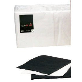 TableSMART 25cm 2Ply Cocktail Napkin Black x 2000 - Bunzl Catering Supplies