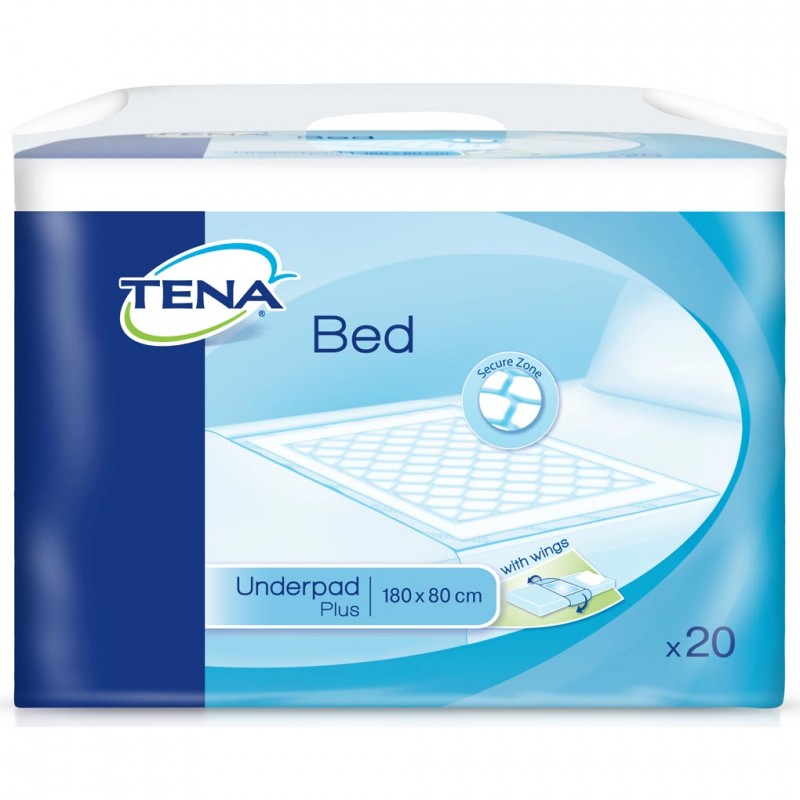 Tena Bed plus Wings 180 x 80cm - 20 Pack - Tena