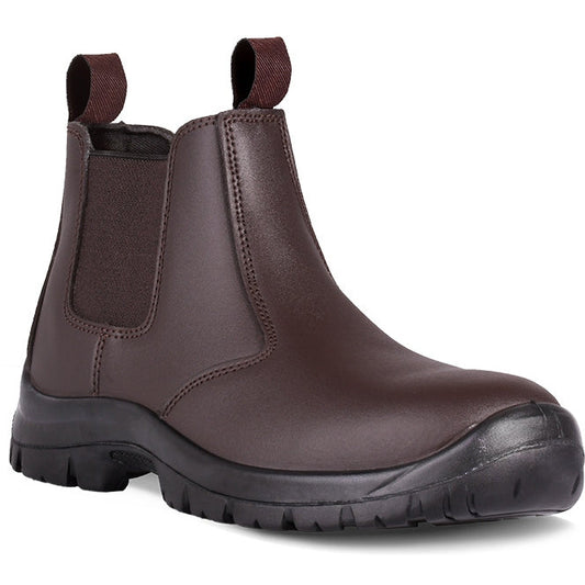 Titan - CHELSEA Steel Toe Boots - BROWN -