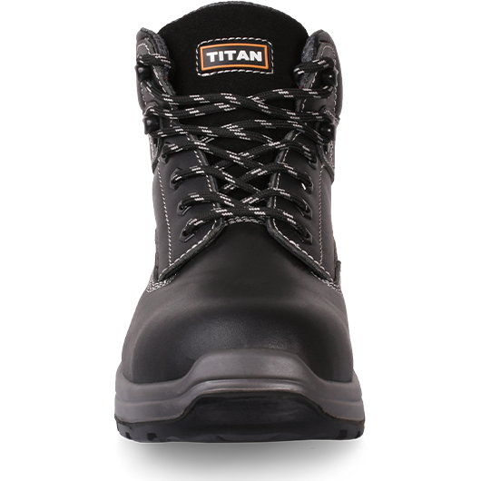 Titan - HOLTON Steel Toe Shoes - BLACK Leather -