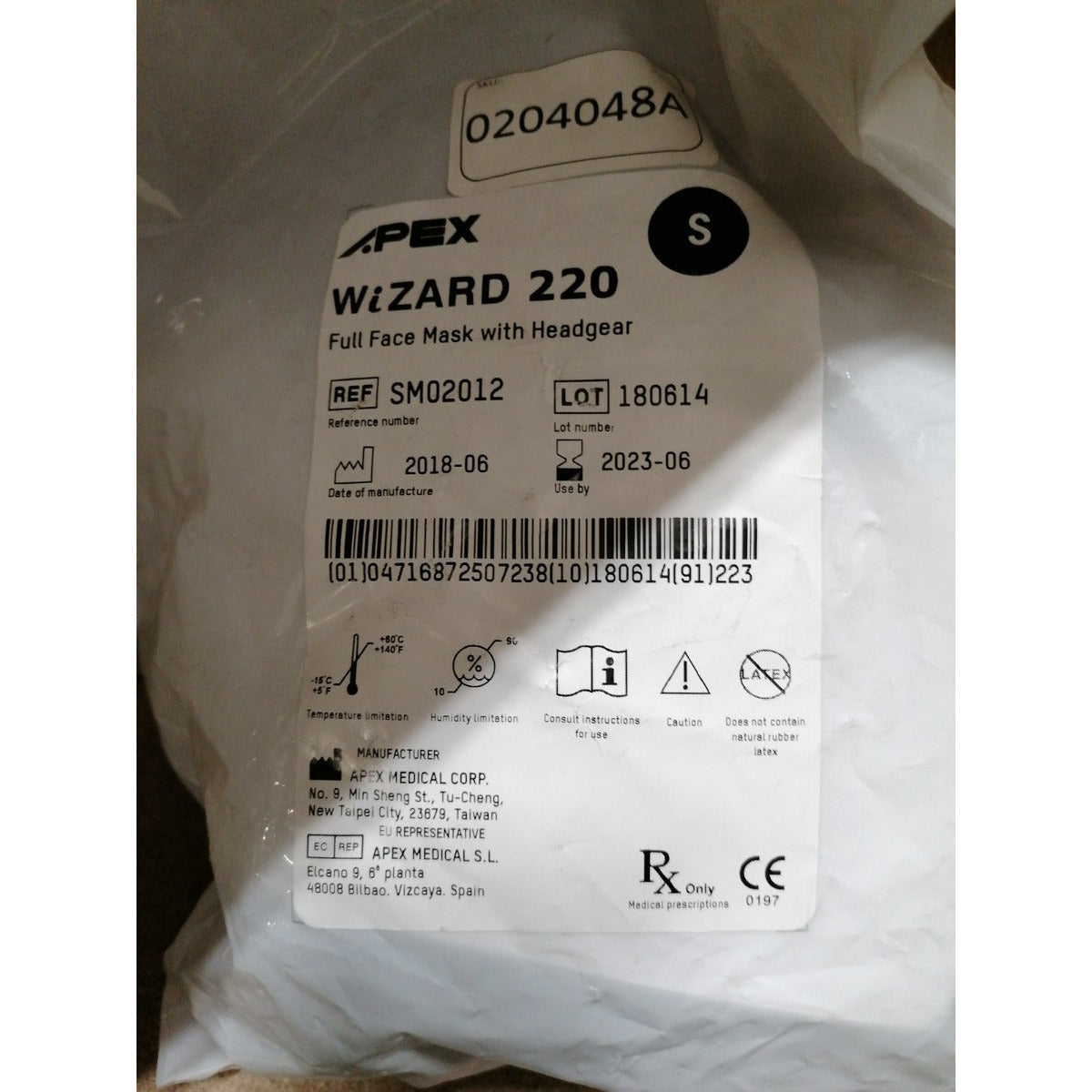 Apex Wizard 220 CPAP Full Face Mask - Small - CLEARANCE - Apex