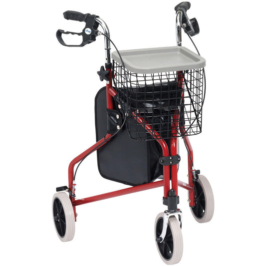 Steel Triwalker With Bag, Basket & Tray -