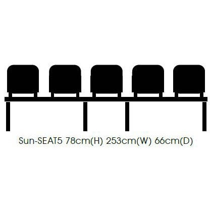 Venus Visitor 5 Seat Module - Anti-bacterial Vinyl -