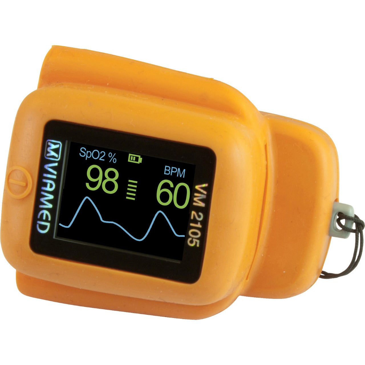 Viamed Silicone Finger Pulse Oximeter – Orange - Viamed