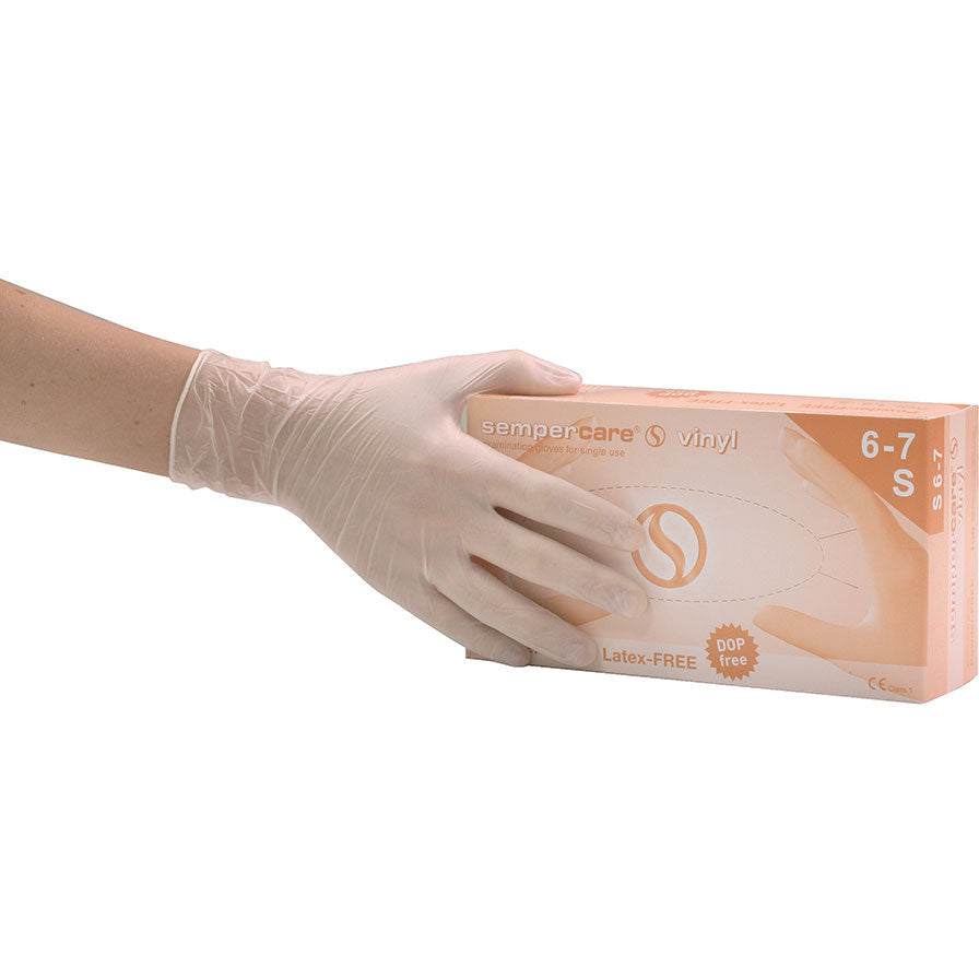 Sempercare Vinyl Powder Free Med Gloves per Pack of 100 -