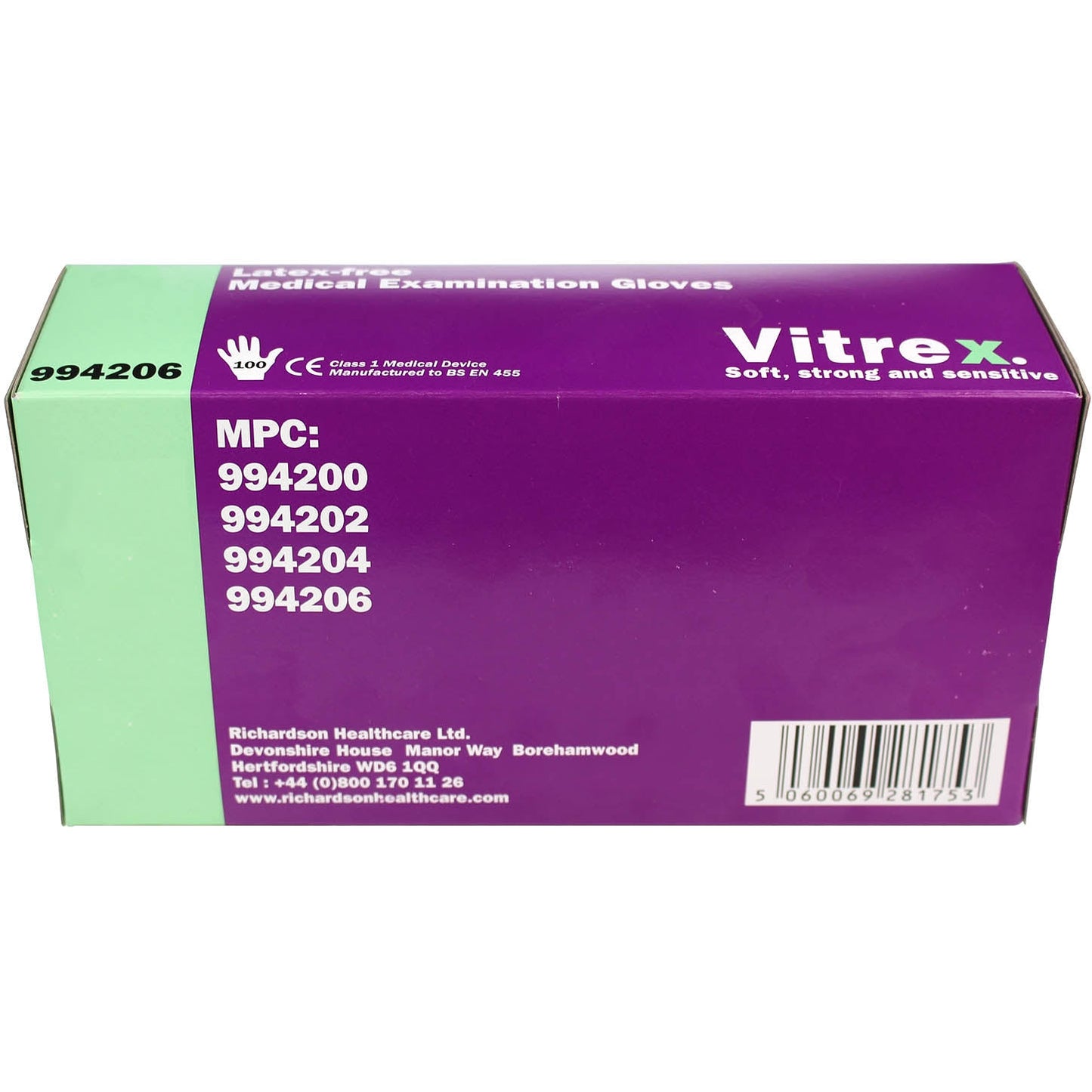 Vitrex Powder Free Gloves - Small x 100 - Richardson Healthcare