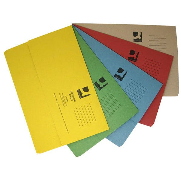 Document Wallets Foolscap Assorted (Pack of 50) - Vow