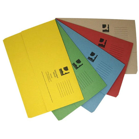 Document Wallets Foolscap Assorted (Pack of 50)