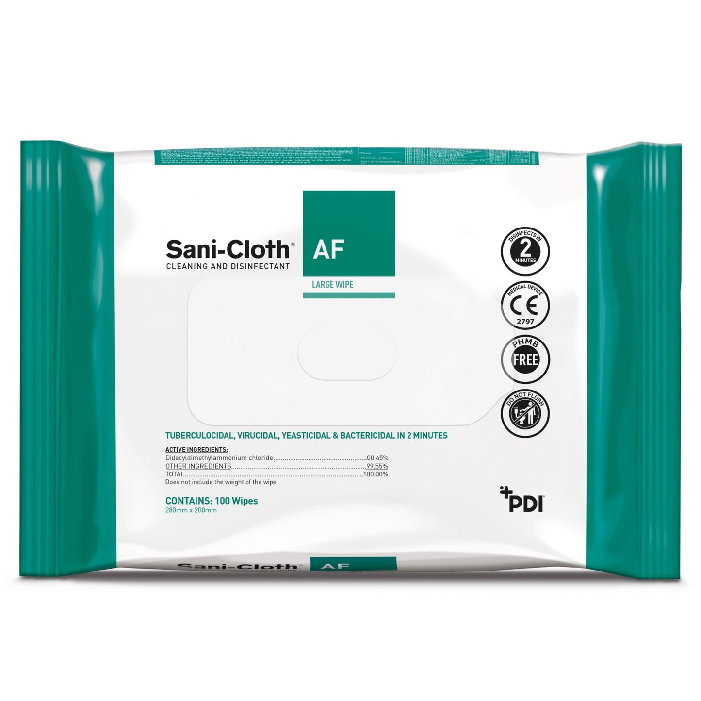 PDI Sani Cloth Wipes - Universal Disinfectant Wipes x 100 - PDI