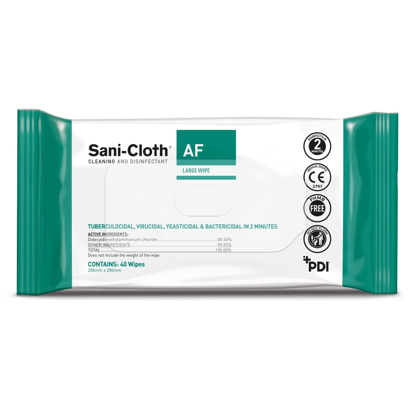 PDI Sani Cloth Wipes - Universal Disinfectant Wipes x 40 - PDI