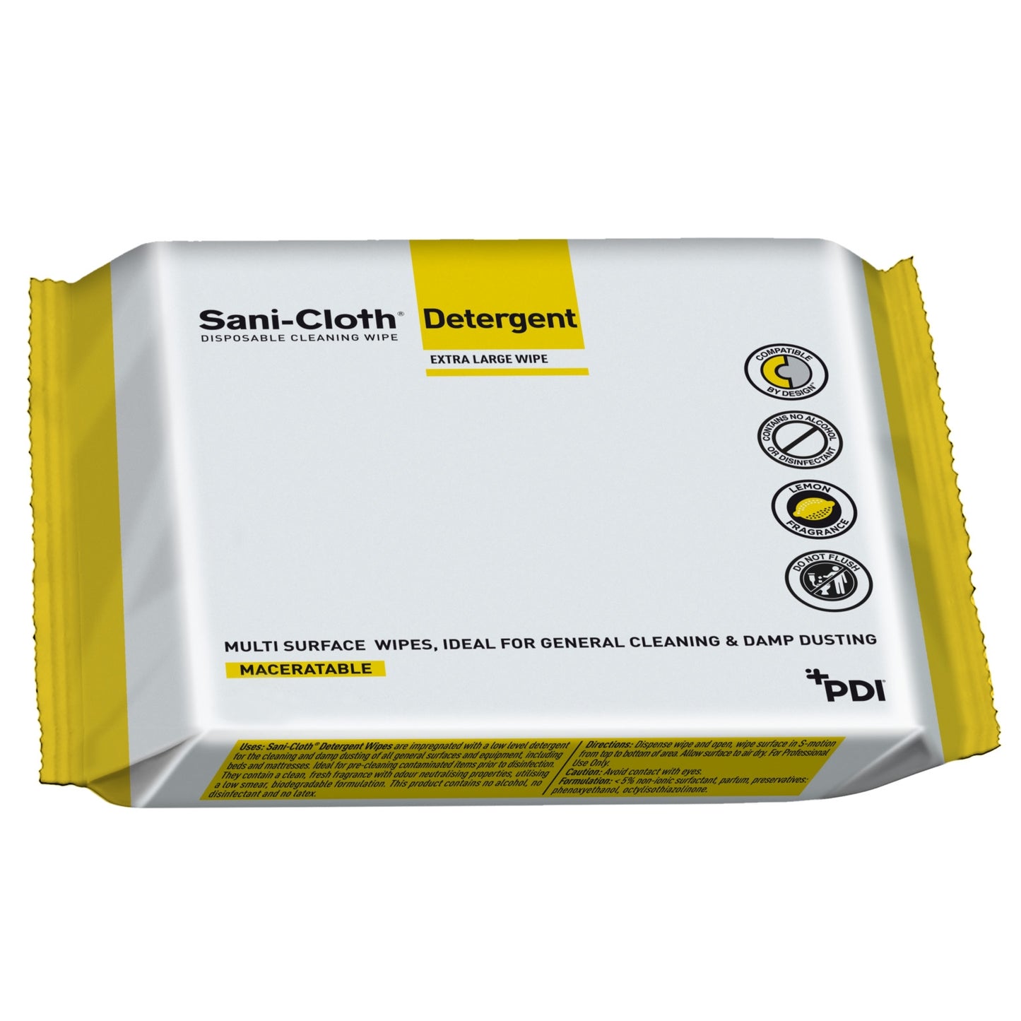 PDI Sani-Cloth Detergent Wipes - Multi Surface Wipe x 100 - PDI