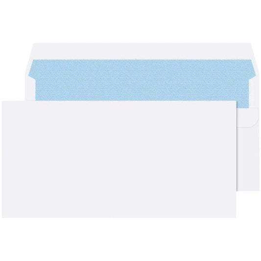 White Envelope Self-Seal 80gsm DL - Pack of 1000 - Vow