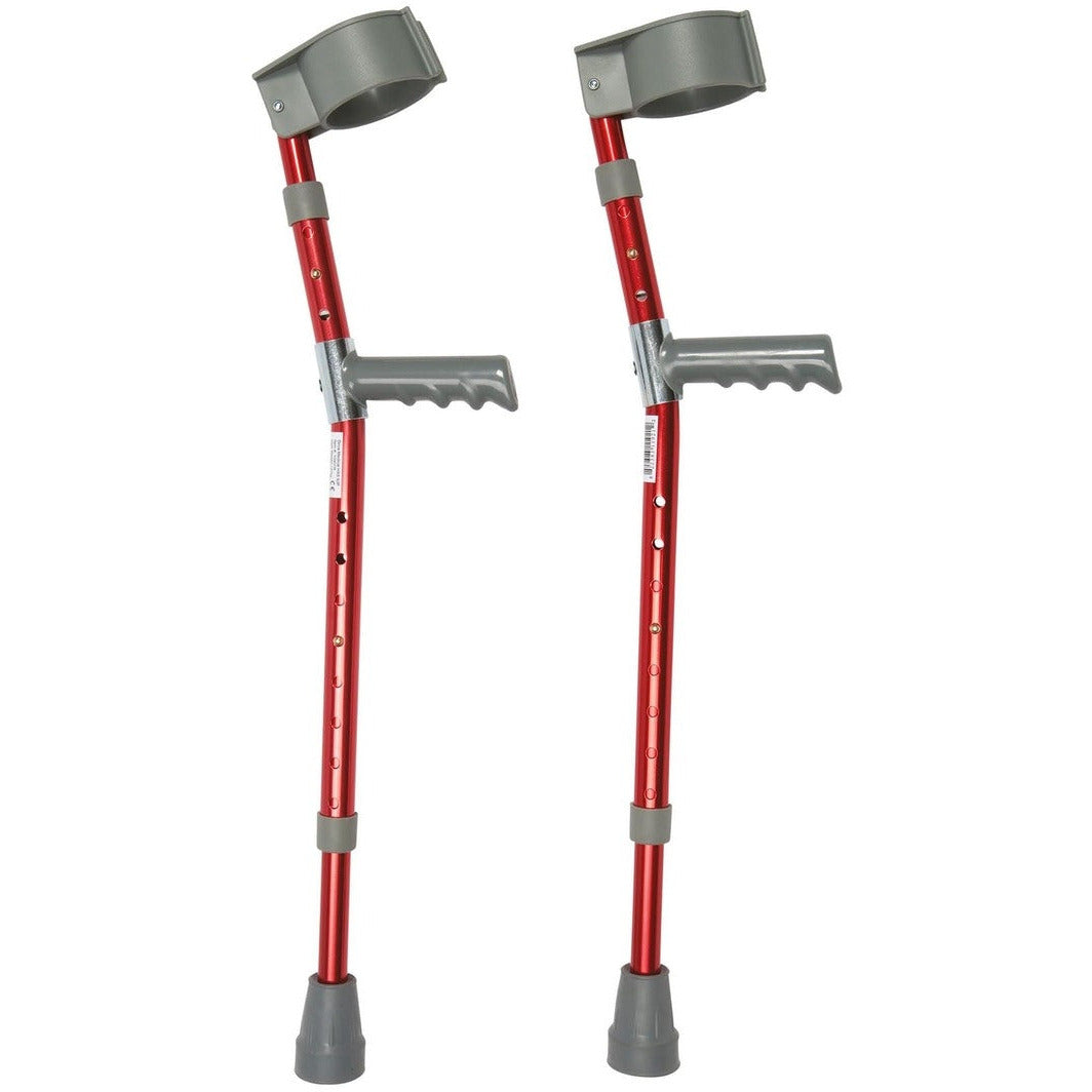 Forearm Crutches Red Paediatric Pair - Drive Medical