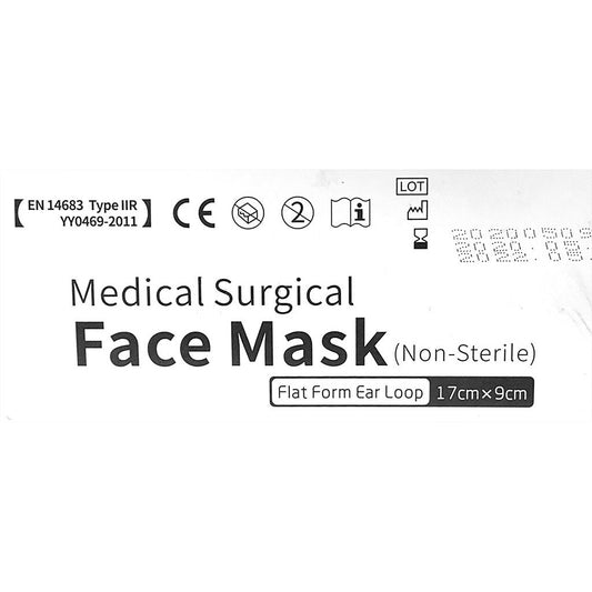 Fluid Resistant Surgical Face Masks Type IIR (Box of 50 Masks) - Wondo - Wondo