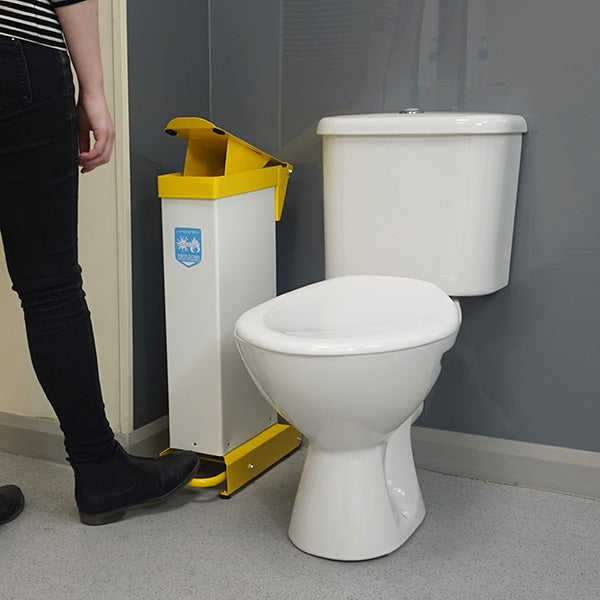 Slimline Sanitary Bin – 28 Litre Capacity – Foot Pedal Operated - Wybone