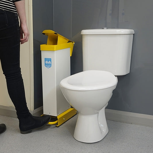 Slimline Sanitary Bin – 28 Litre Capacity – Foot Pedal Operated - Wybone