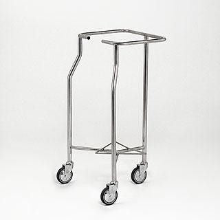 Bristol Maid Lightweight 3 Castor Linen Bag Holder - Stainless Steel - Ring Buffers - Discontinued