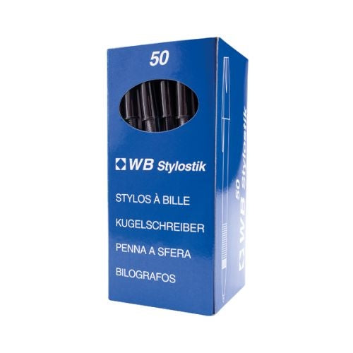 Black Medium Ballpoint Pens (Pack of 50) - Discontinued