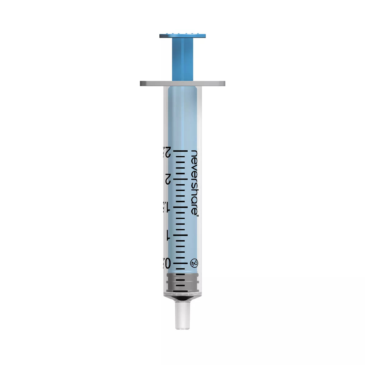 2ml Nevershare Syringe: Blue (Luer Slip) X 100 - Exchange Supplies